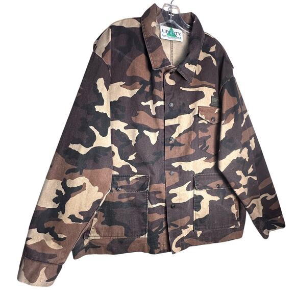 Vtg Liberty Real Tree Camo Chore Style Jacket Sz 3X Military Hunting Utility EUC - Picture 4 of 16